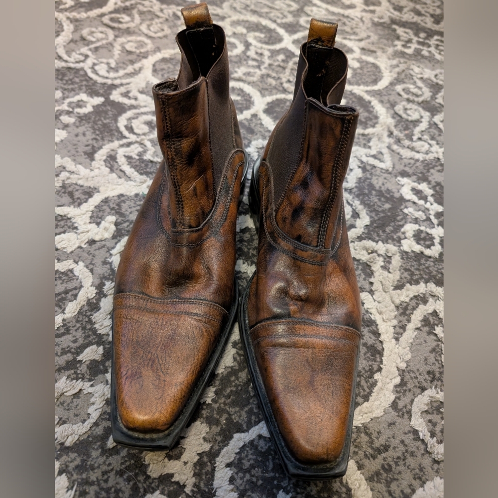 Ferrato Men's Brown Leather Boots size 9.5